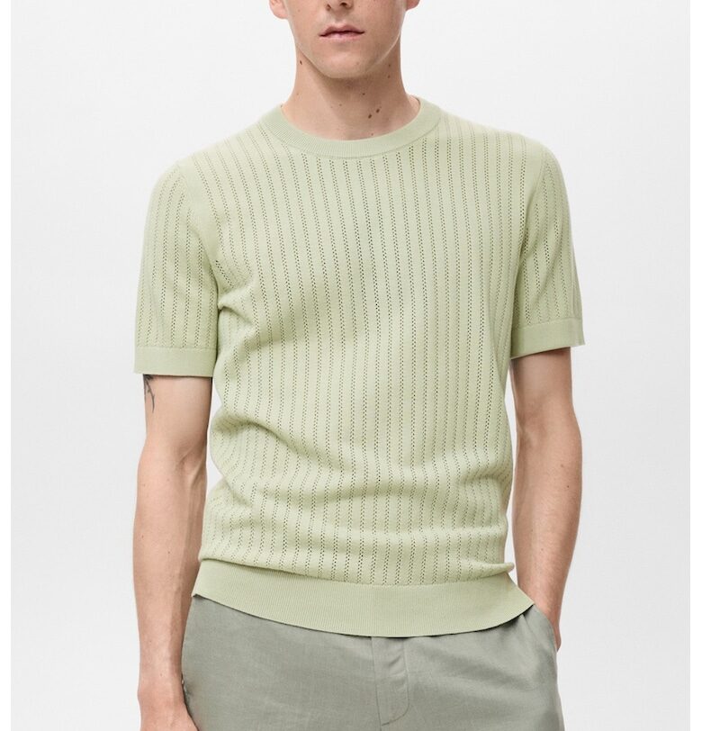 Тениска с ажур Mango