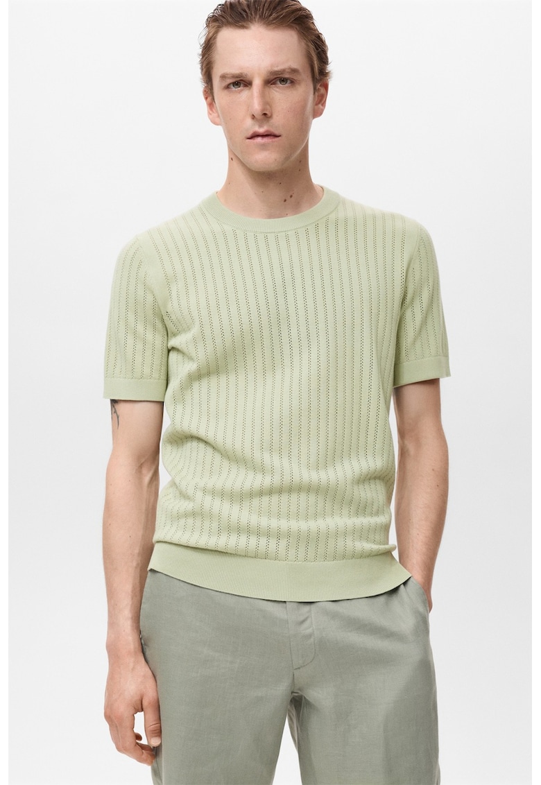 Тениска с ажур Mango