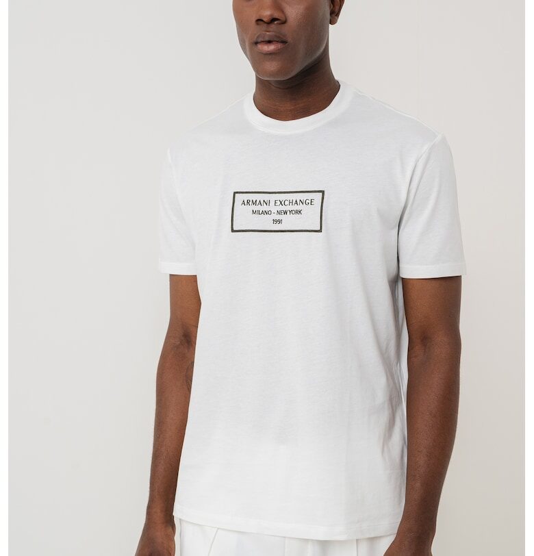 Тениска с бродирано лого ARMANI EXCHANGE
