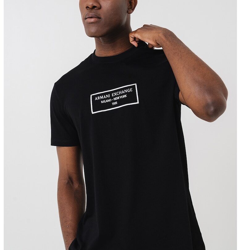 Тениска с бродирано лого ARMANI EXCHANGE