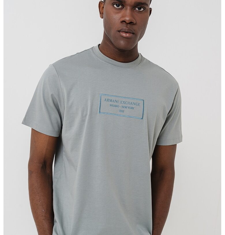 Тениска с бродирано лого ARMANI EXCHANGE