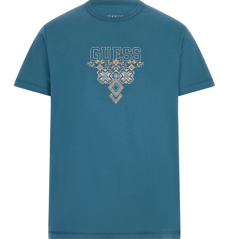 Тениска с бродирано лого GUESS