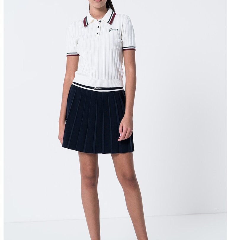 Тениска с вълна с яка GUESS