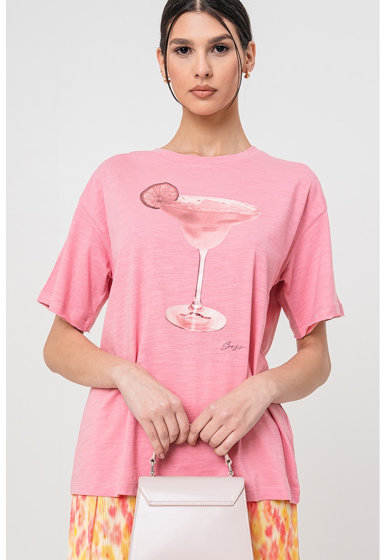 Тениска с графика BOSS