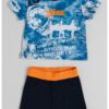 Тениска с графика и къс панталон - 2 части GUESS KIDS