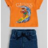 Тениска с графика и къси дънки - 2 части GUESS KIDS