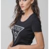 Тениска с декоративни камъни GUESS