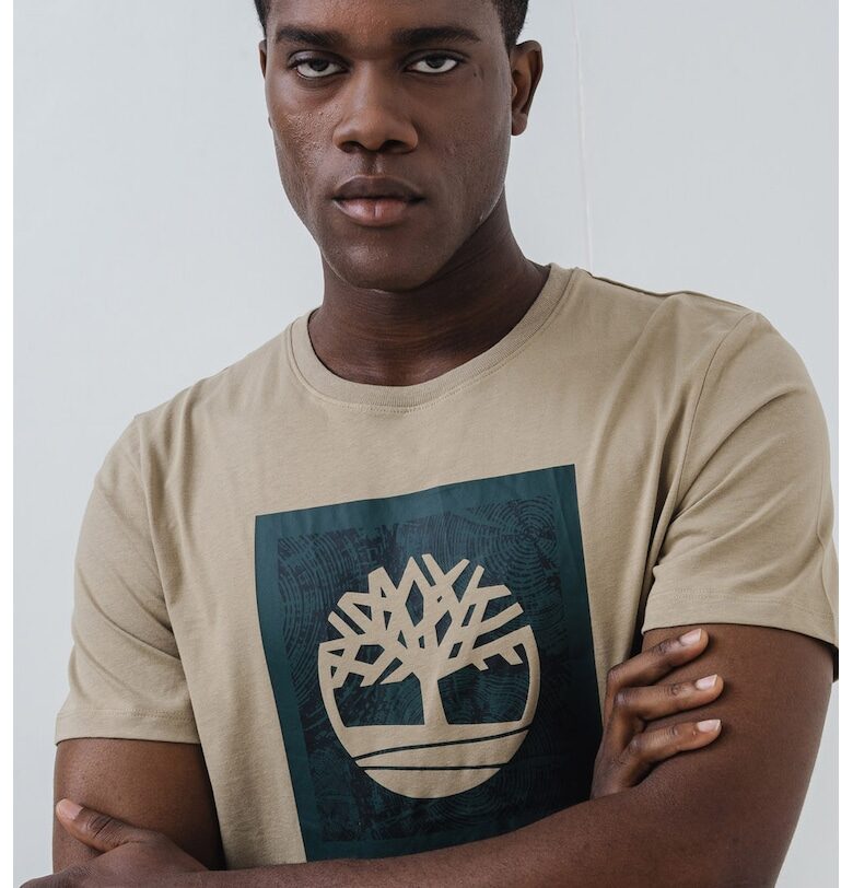 Тениска с контрастен принт Timberland