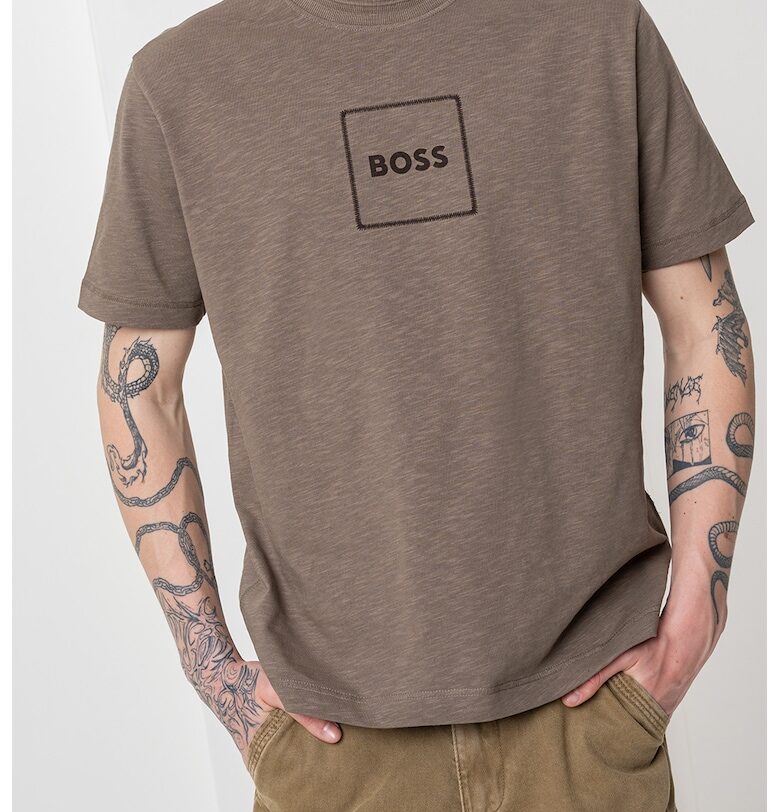 Тениска с лен BOSS