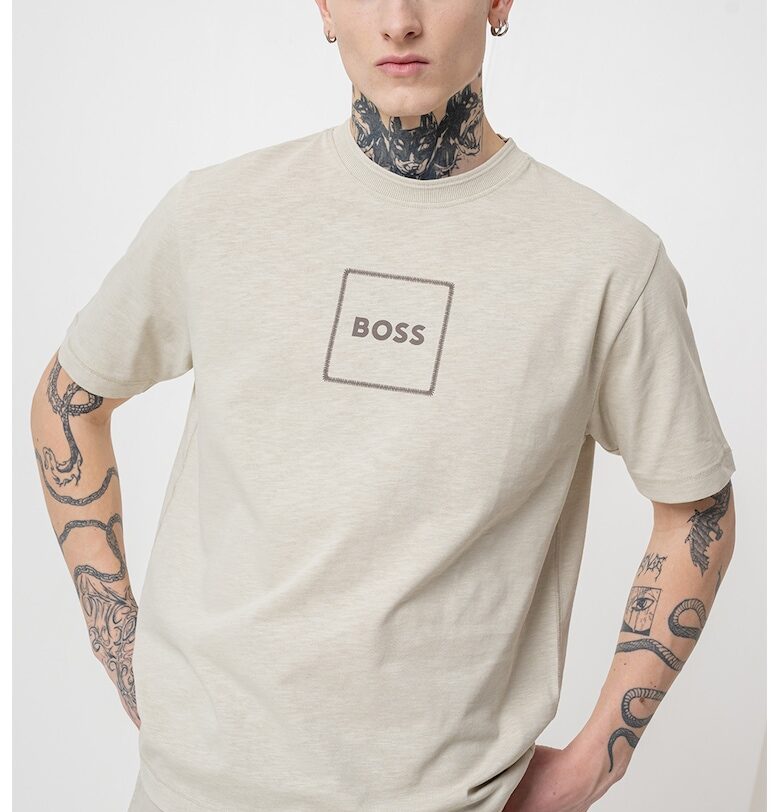Тениска с лен BOSS