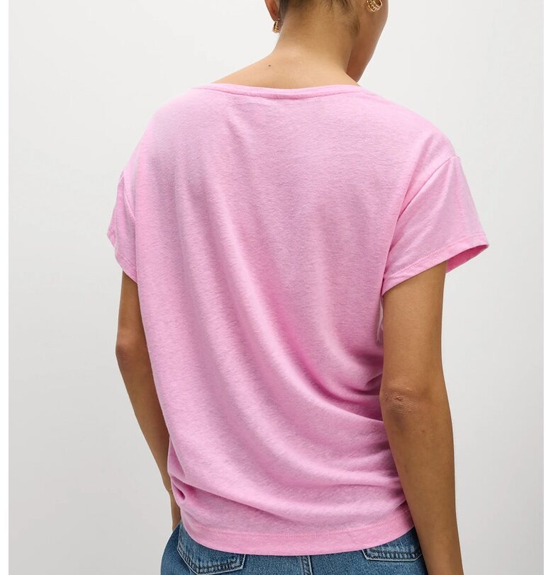 Тениска с лен и модал Marks  Spencer