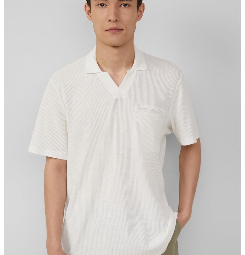 Тениска с лен и шпиц sOliver