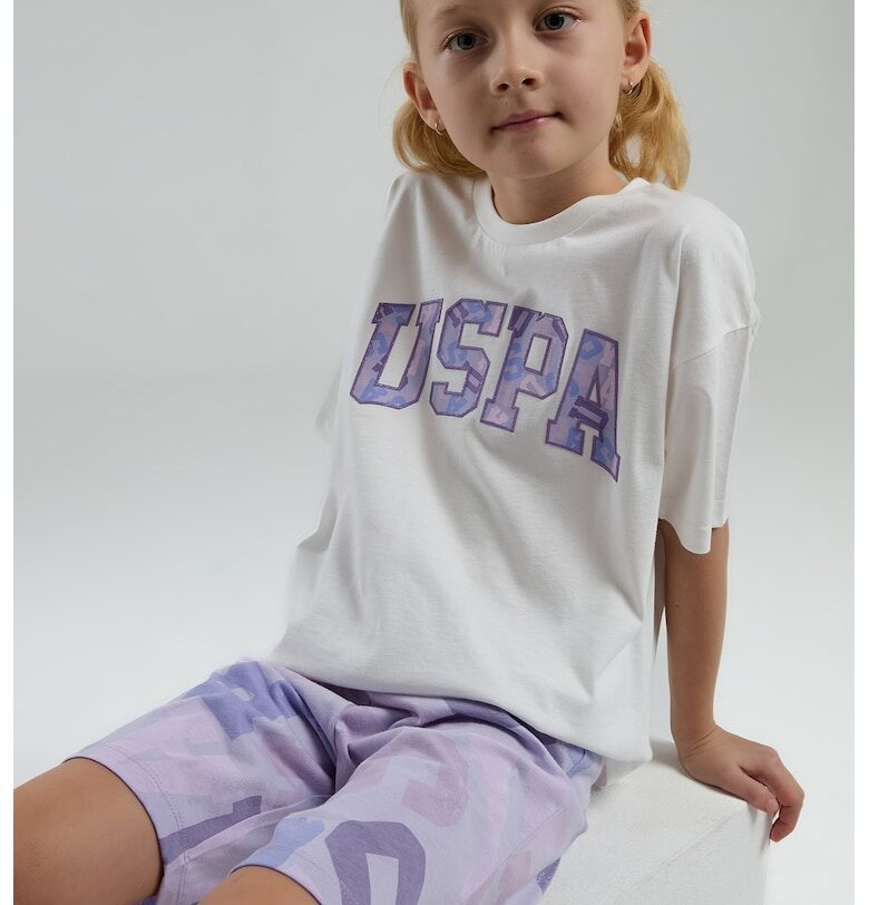 Тениска с лого и къс панталон US Polo Assn