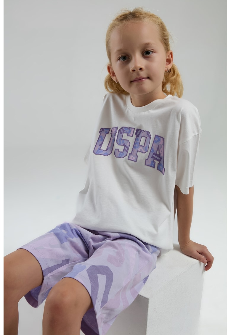 Тениска с лого и къс панталон US Polo Assn