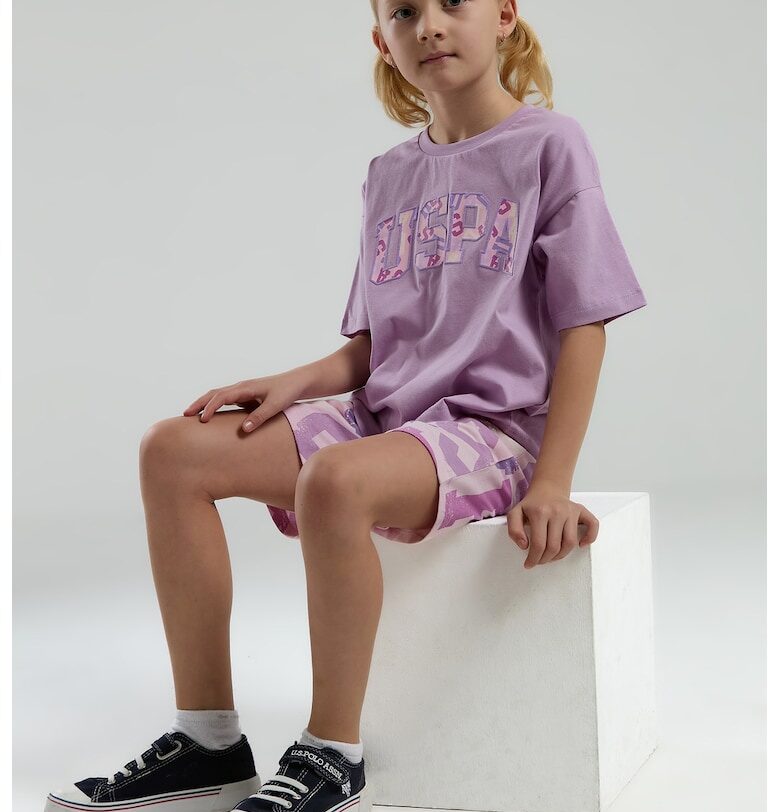 Тениска с лого и къс панталон US Polo Assn