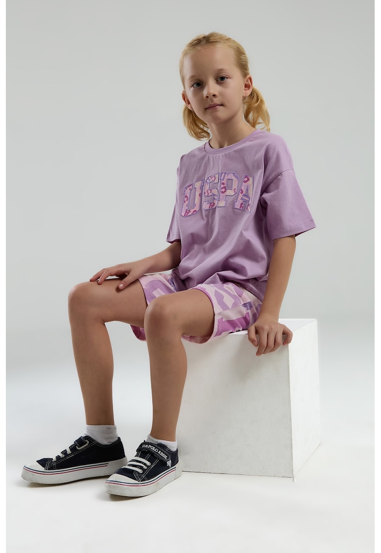 Тениска с лого и къс панталон US Polo Assn