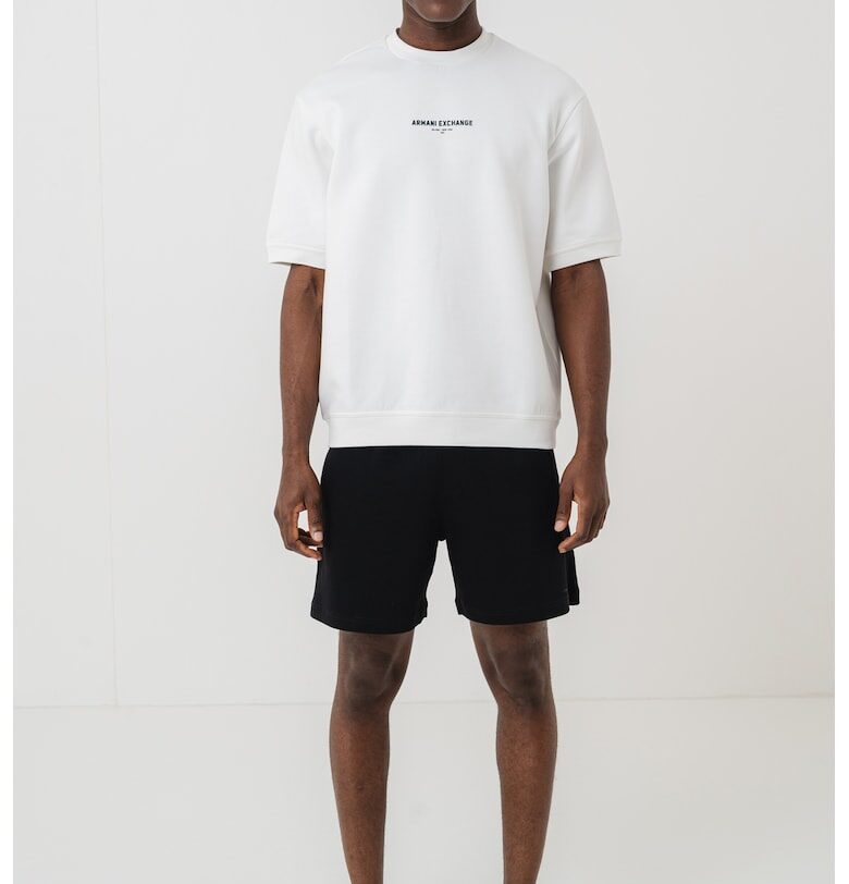 Тениска с лого и овално деколте ARMANI EXCHANGE