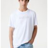 Тениска с лого и овално деколте GUESS