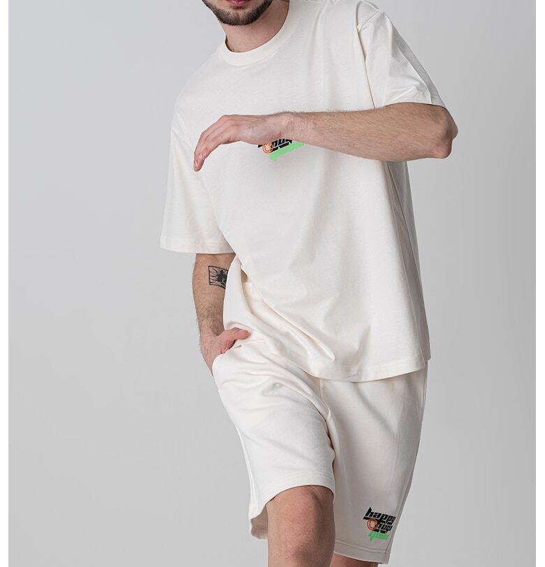 Тениска с лого и овално деколте HUGO