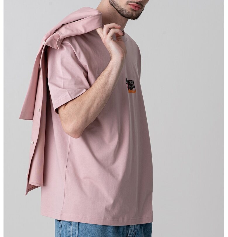 Тениска с лого и овално деколте HUGO