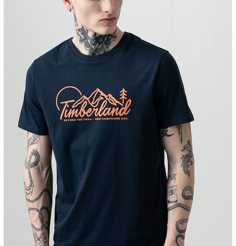 Тениска с лого и овално деколте Timberland