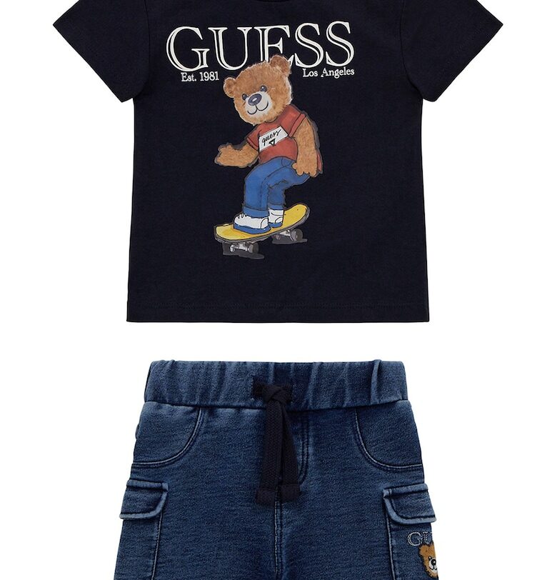 Тениска с лого и панталон - 2 части GUESS KIDS