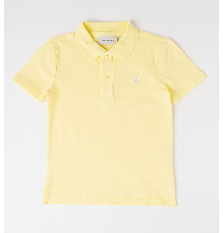 Тениска с лого и яка CALVIN KLEIN