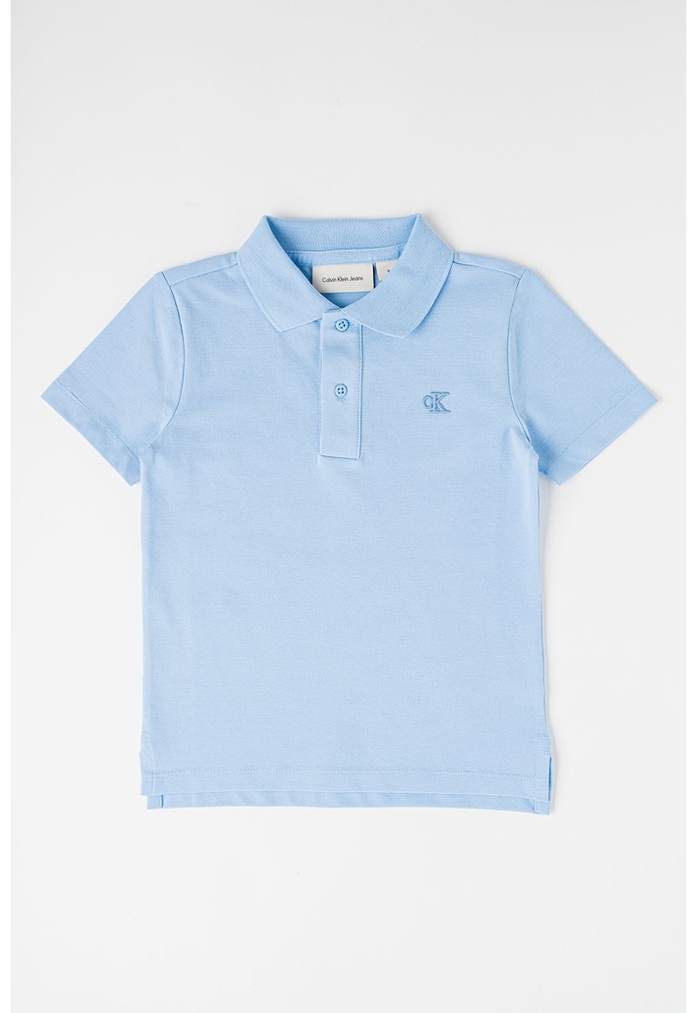 Тениска с лого и яка CALVIN KLEIN