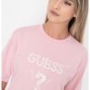 Тренировъчна памучна тениска с пайети GUESS
