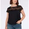 Тениска с модал и дантела Fiorella Rubino