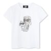 Тениска с модал с декоративни камъни KARL LAGERFELD KIDS