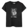 Тениска с модал с декоративни камъни KARL LAGERFELD KIDS