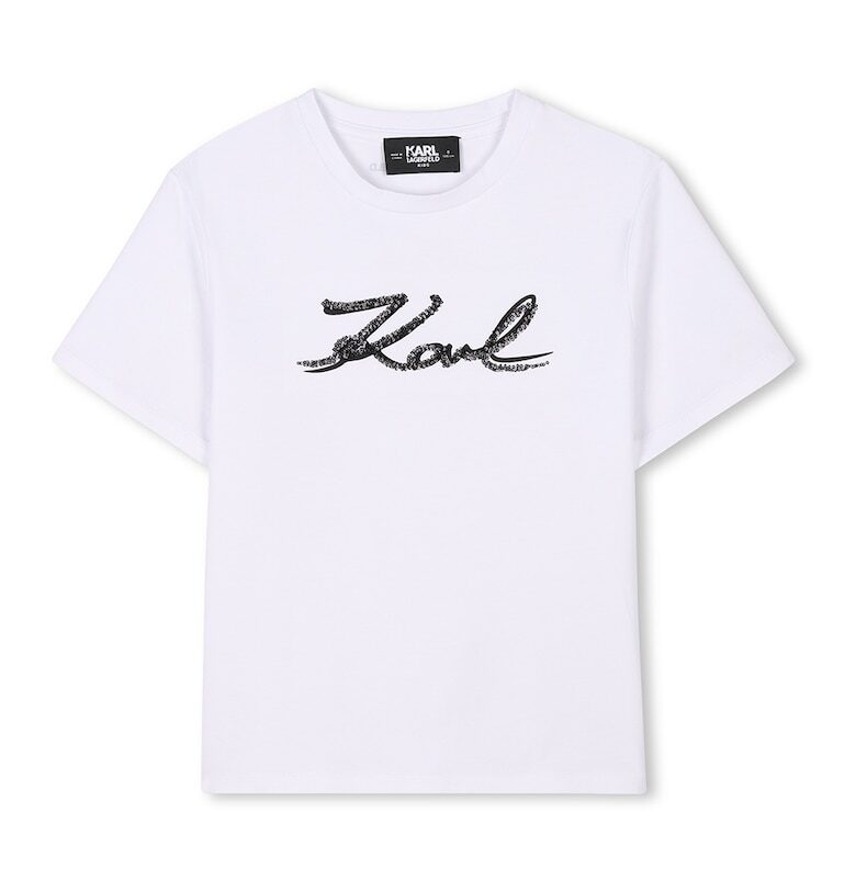Тениска с модал с лого KARL LAGERFELD KIDS