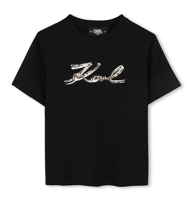 Тениска с модал с лого KARL LAGERFELD KIDS