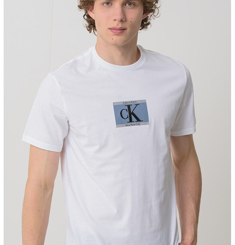 Тениска с овално деколте CALVIN KLEIN