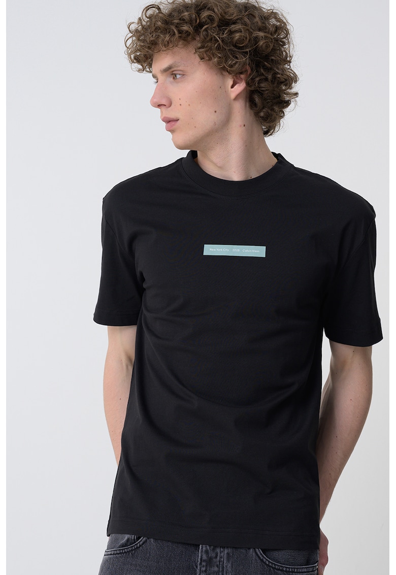 Тениска с овално деколте CALVIN KLEIN JEANS