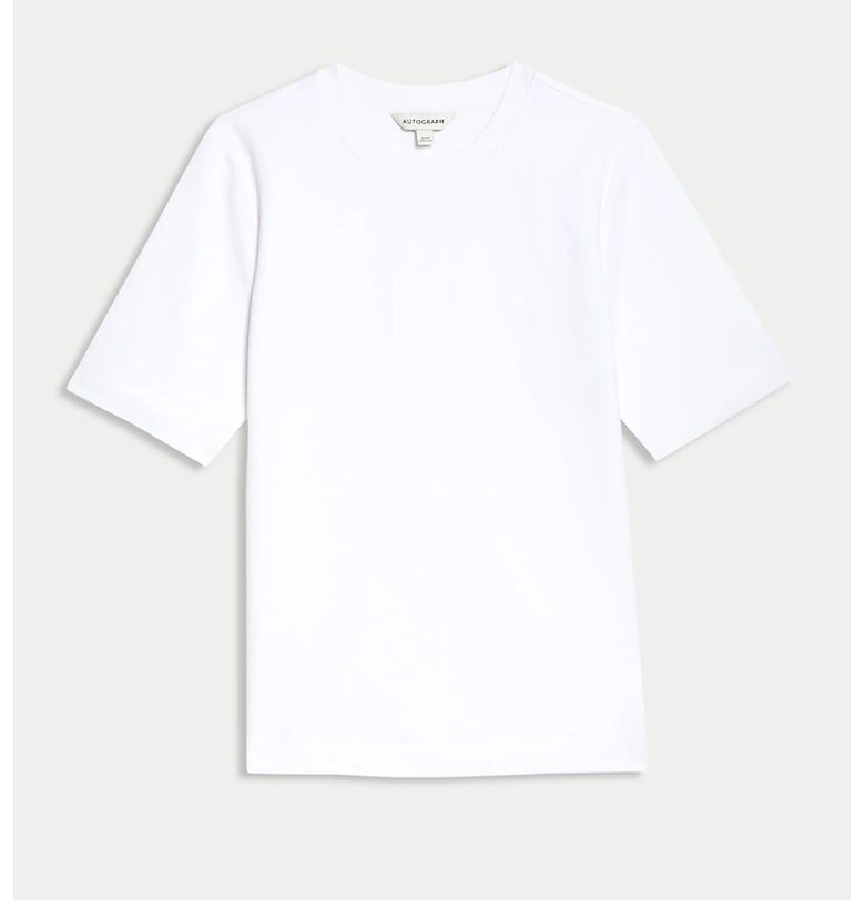 Тениска с овално деколте Marks  Spencer