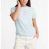 Тениска с овално деколте и бродирано лого GUESS JEANS