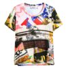 Тениска с овално деколте и графична шарка DESIGUAL