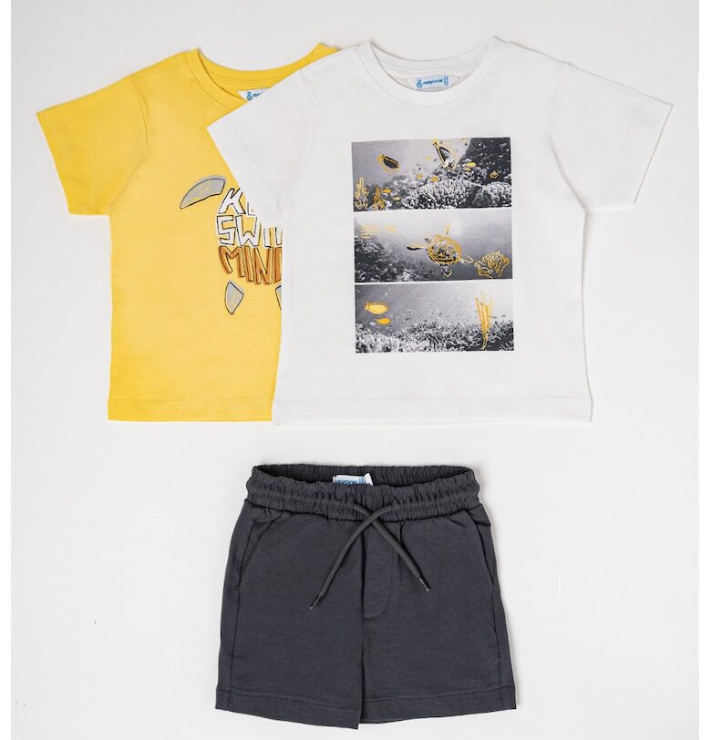 Тениска с овално деколте и къс панталон - 3 части Mayoral