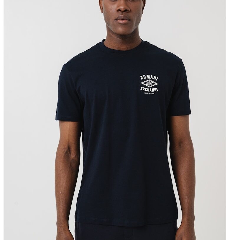 Тениска с овално деколте и лого ARMANI EXCHANGE