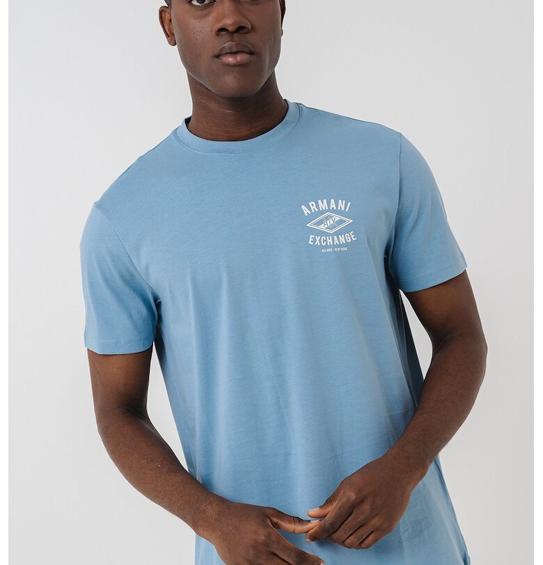 Тениска с овално деколте и лого ARMANI EXCHANGE