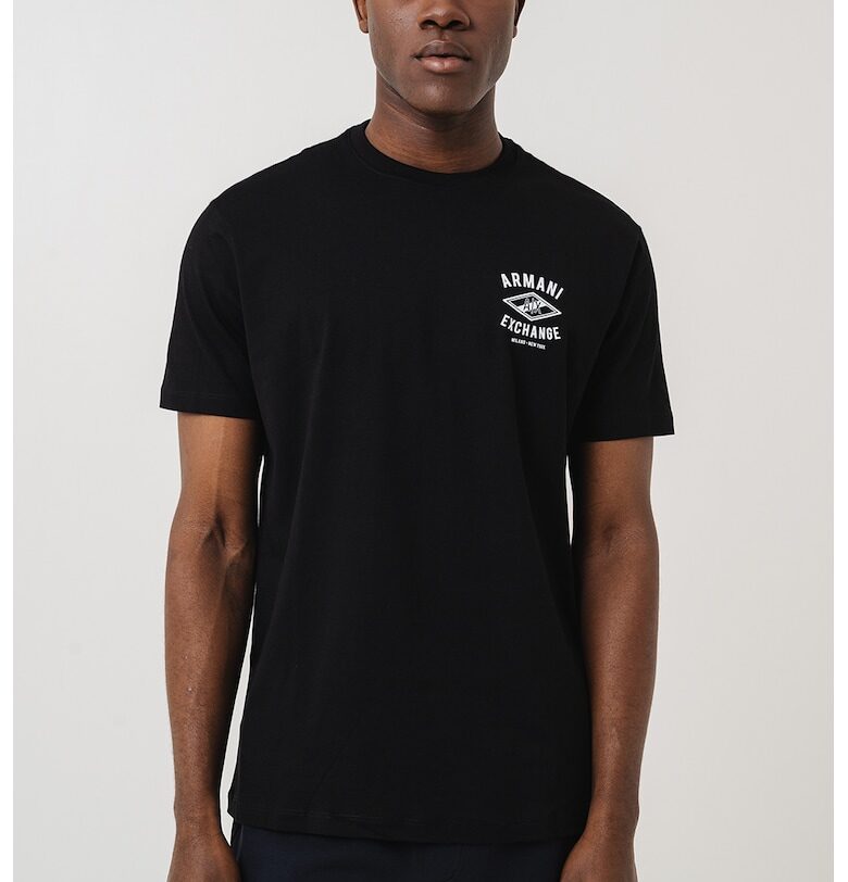 Тениска с овално деколте и лого ARMANI EXCHANGE