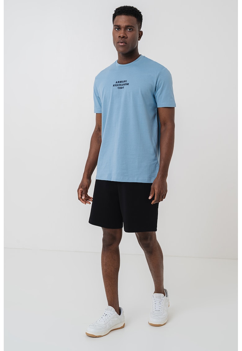 Тениска с овално деколте и лого ARMANI EXCHANGE