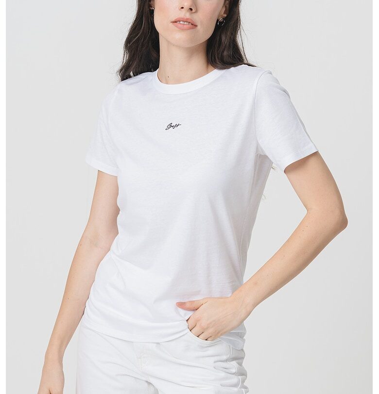 Тениска с овално деколте и лого BOSS