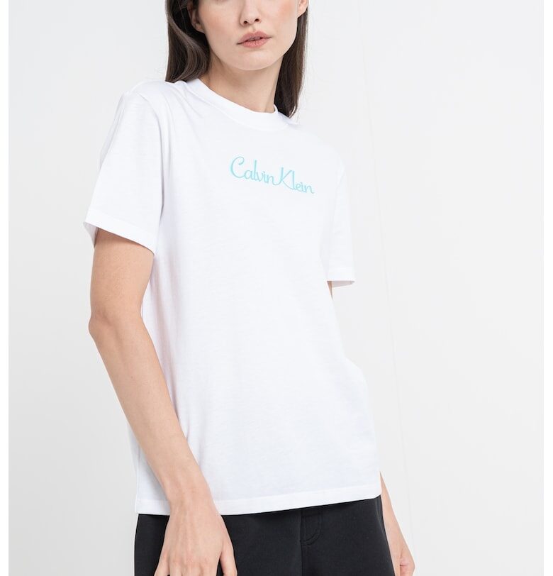 Тениска с овално деколте и лого CALVIN KLEIN JEANS