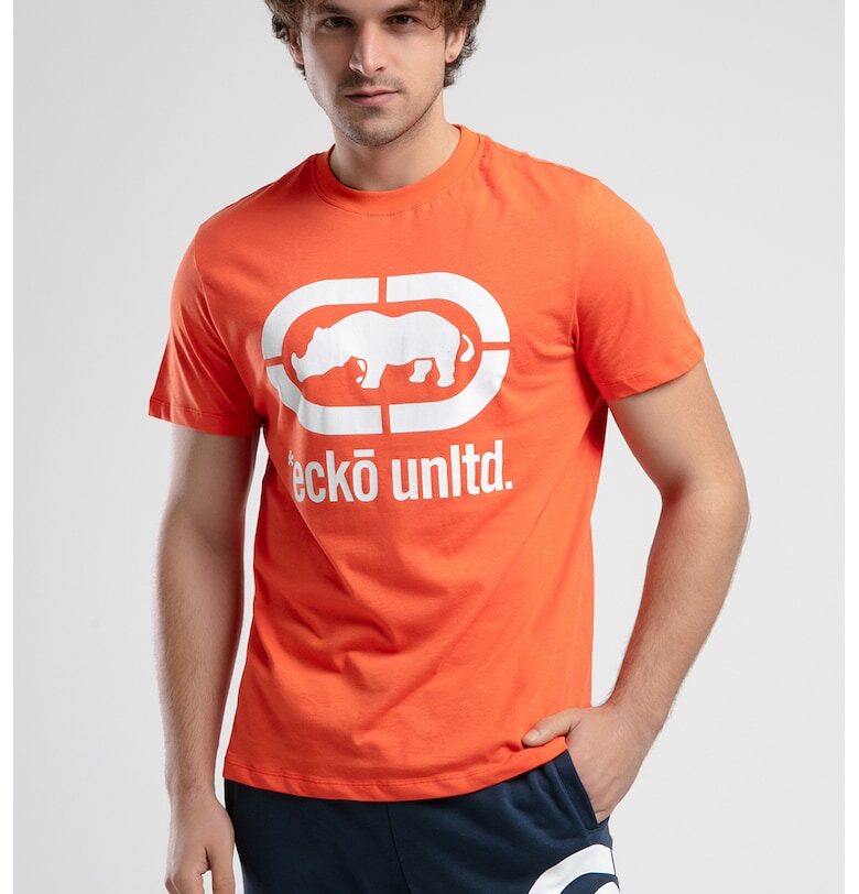 Тениска с овално деколте и лого Ecko Unlimited