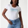 Тениска с овално деколте и лого GUESS