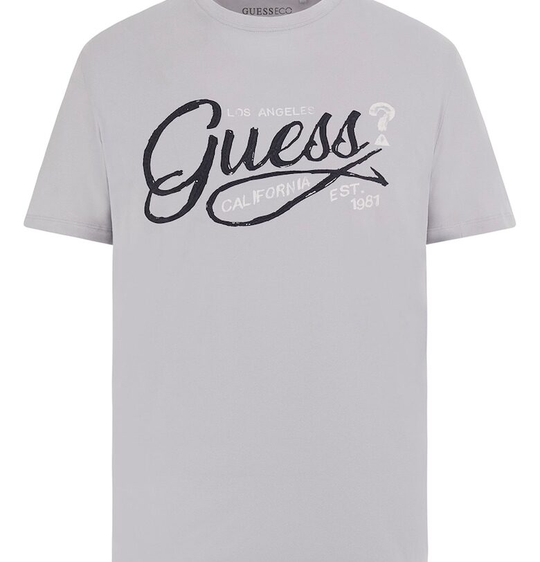 Тениска с овално деколте и лого GUESS