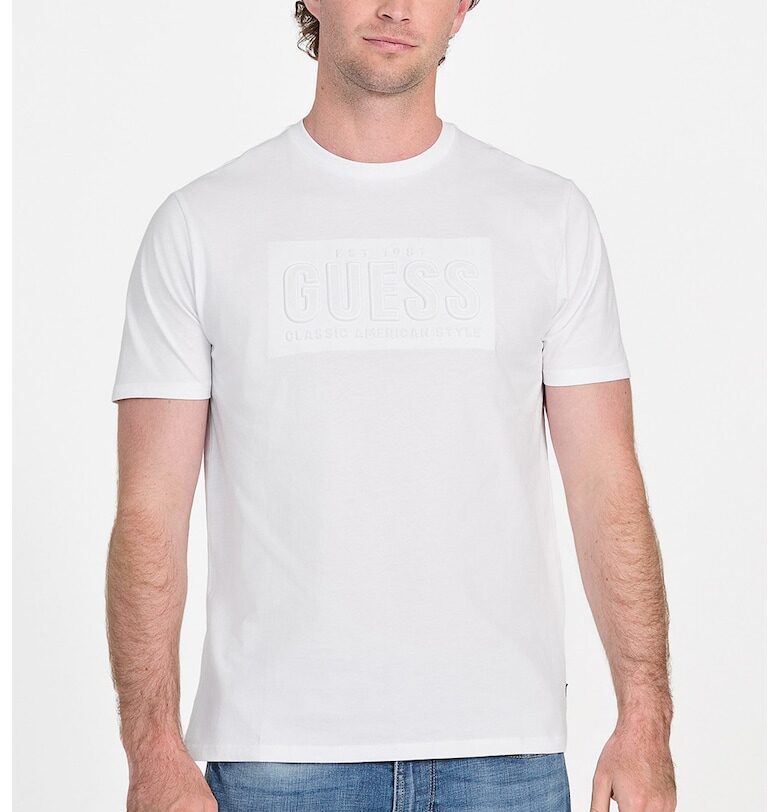 Тениска с овално деколте и лого GUESS